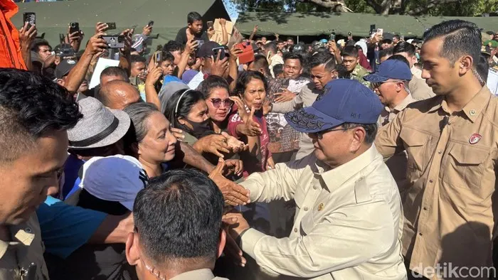 5 Momen Prabowo Datangi Lokasi Gempa NTT, Tinjau Pengungsi hingga Siapkan Hunian