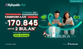 MyRepublic Air Rayakan Kemerdekaan, Promo Internet 5G FWA Rp 170.845 untuk 2 Bulan | Republika Online
