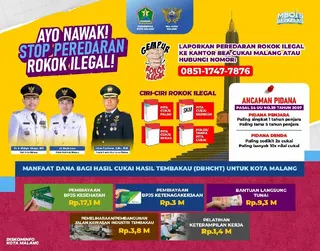 Pemkot Malang Manfaatkan Hasil Cukai Tembakau, Alokasikan Rp 34 Miliar untuk Kesejahteraan Masyarakat