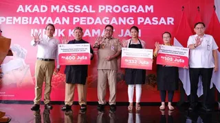 Pemprov DKI Salurkan Pembiayaan Modal Rp 48 Miliar ke 167 Pedagang Pasar Induk Kramat Jati