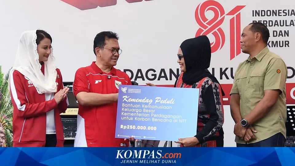 HUT RI ke-81, Kemendag Peduli Salurkan Rp 250 Juta untuk Korban Gempa NTT