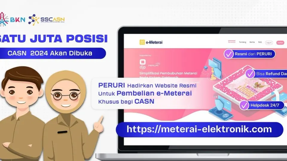 Pendaftaran Seleksi SSCASN CPNS Diperpanjang, Simak Ketentuan Pembubuhan E-Meterai Peruri
