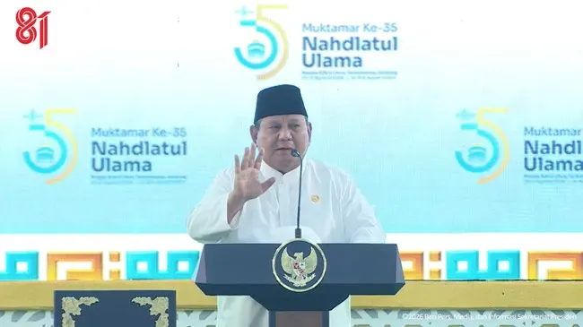 Prabowo Respons Harapan Buka Muktamar NU 2031, Ungkap Kehormatan Hadir di Muktamar ke-35